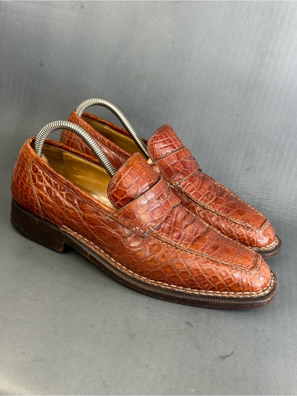 Sutor Mantellassi Vintage Crocodile Loafers Slip on shoes men’s size 9 (42)
